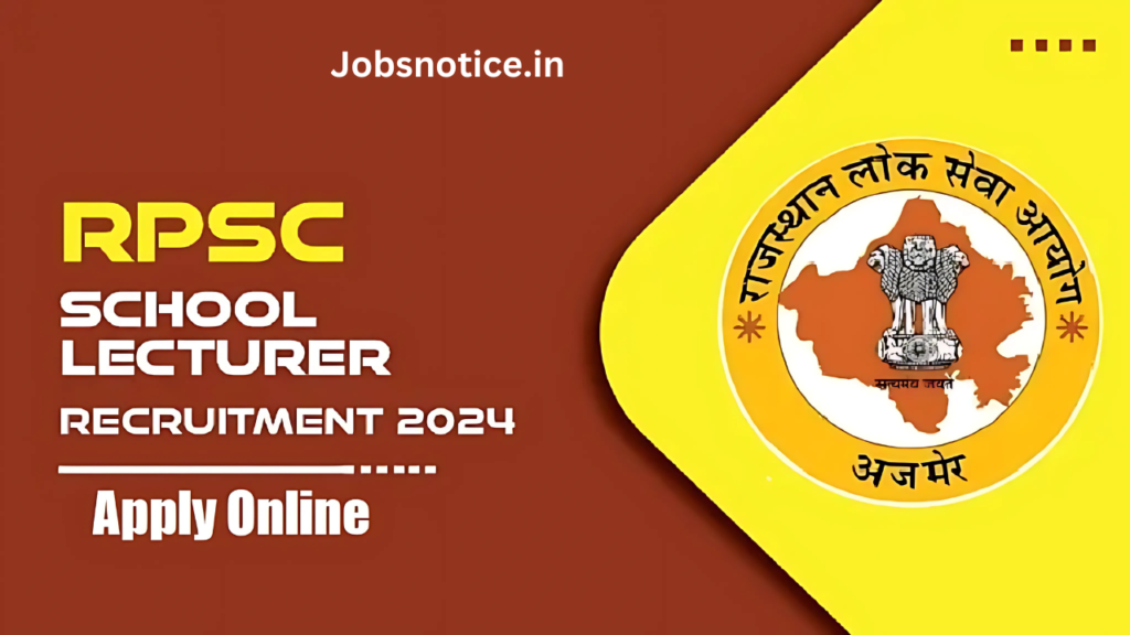 RPSC School Lecturer Recruitment 2024