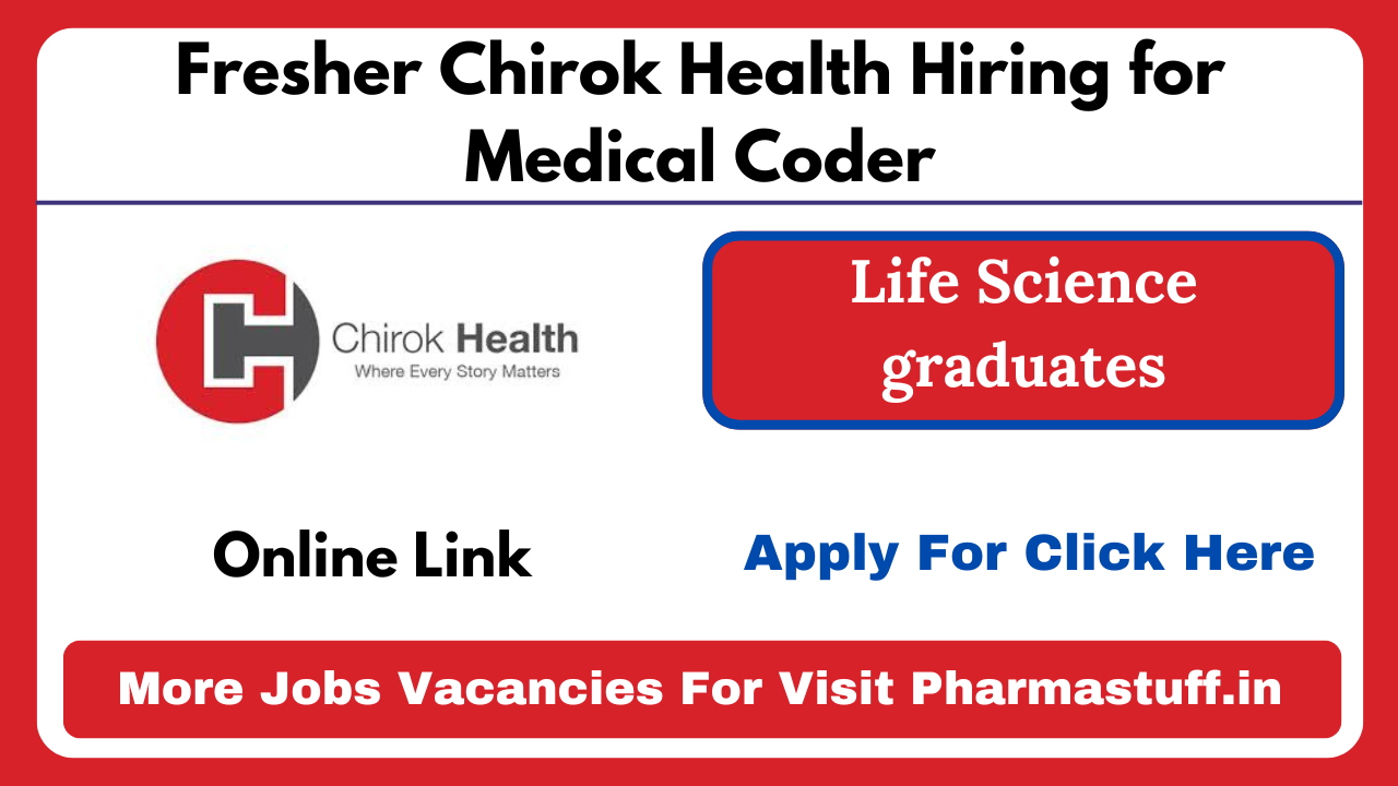 Fresher Chirok Health Hiring for Medical Coder